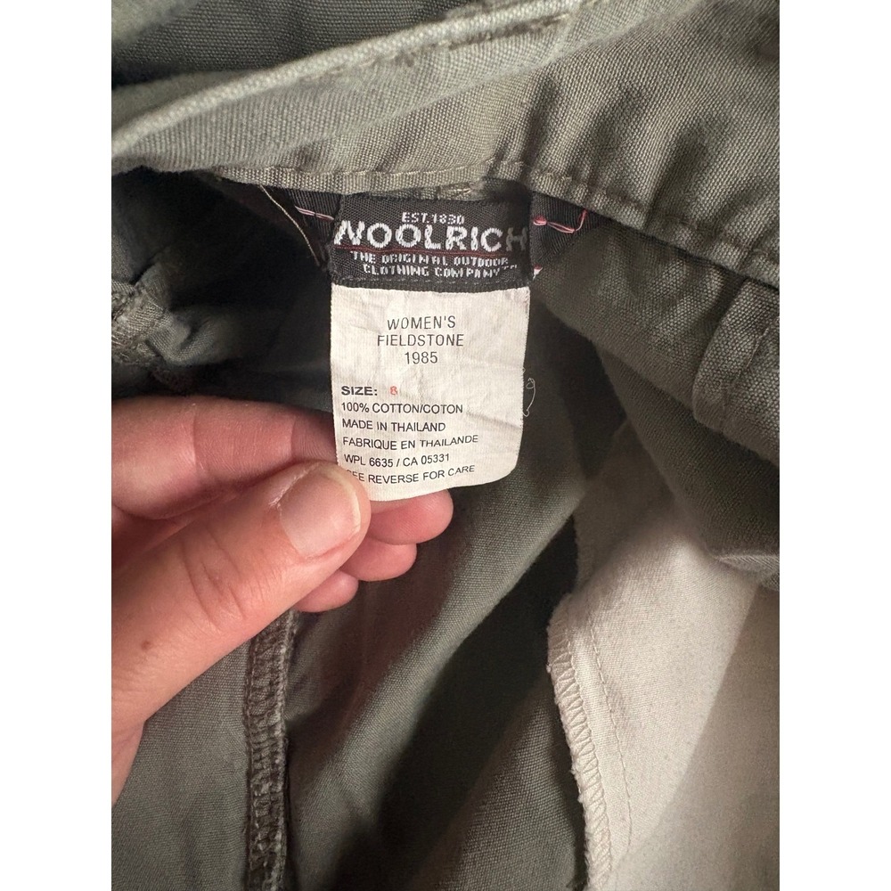 VTG Fieldstone Womens Cotton Canvas Cargo Utility Shorts Mineral Green Khaki 8 - Picture 8 of 11